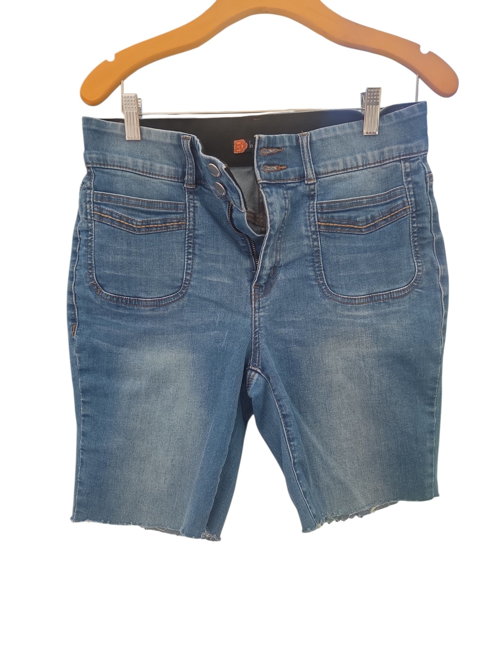 Indigo Poppy Light Wash Denim Shorts